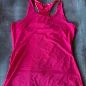 Reebok pink tank top size large